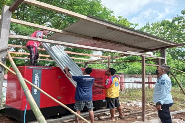 Bangun Kanopi, Lapas Saumlaki Pastikan Genset Terlindungi
