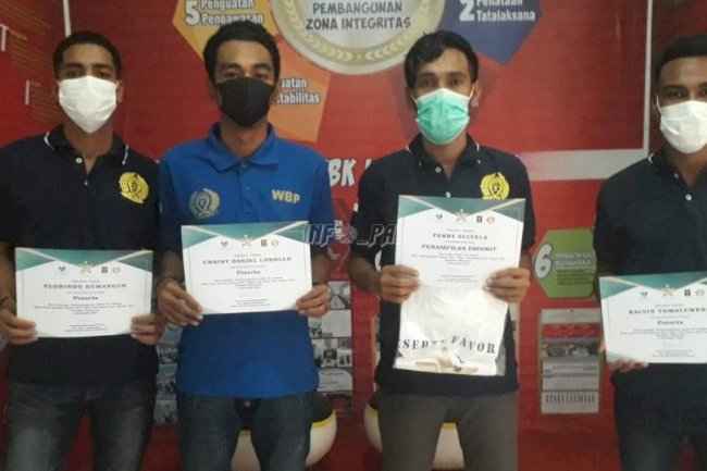 WBP Lapas Ambon Terima Piagam Penghargaan dari Second Chance Foundation