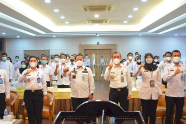 Pengelola Keuangan dan BMN UPT Pemasyarakatan Ikuti Rekonsiliasi Data Laporan Semester II/2021