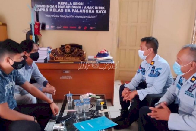 Koordinasikan Sambang, Lapas Palangka Raya Dikunjungi Ditsamapta Polda Kalteng
