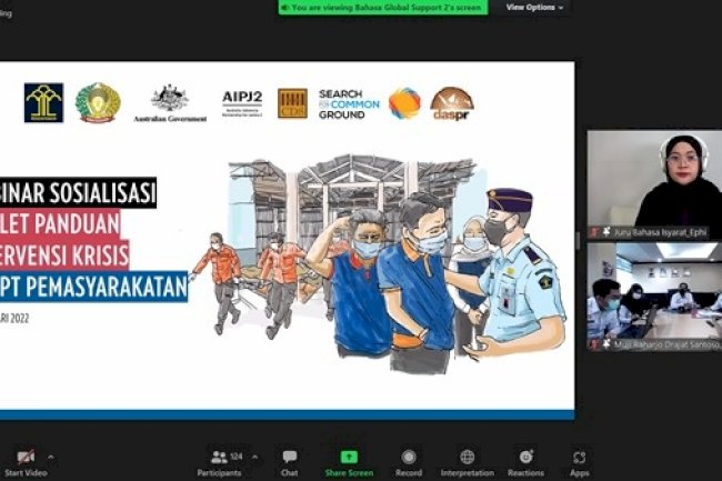 Minimalisasi Masalah Psikososial Pascabencana, Ditjenpas Gelar Webinar Panduan Intervensi Krisis Pemasyarakatan