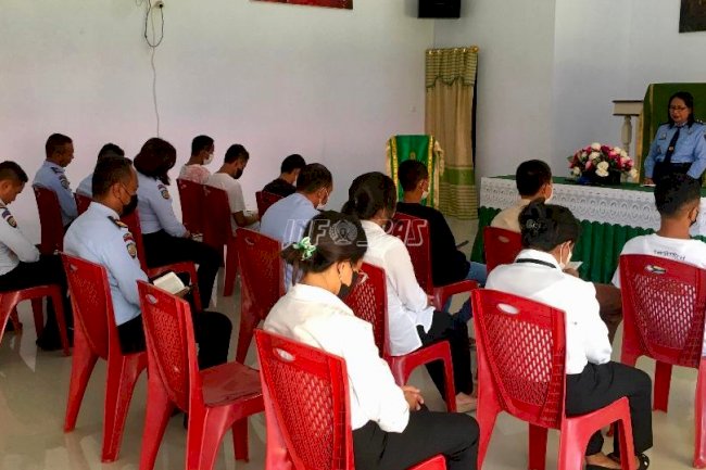 Petugas & Anak LPKA Ambon Laksanakan Ibadah Akhir Bulan