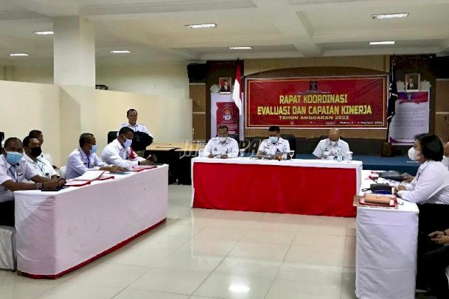 LPKA Ambon Ikuti Rapat Evaluasi dan Capaian Kinerja Tahun 2022