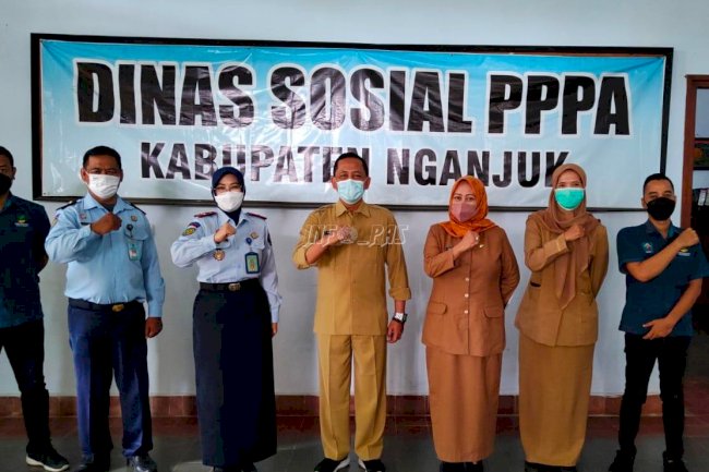 Koordinasikan Penanganan ABH, Kabapas Kediri Sambangi Dinsos Nganjuk