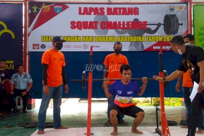 Jaring Atlet Angkat Besi, WBP Lapas Batang Jalani Asesmen