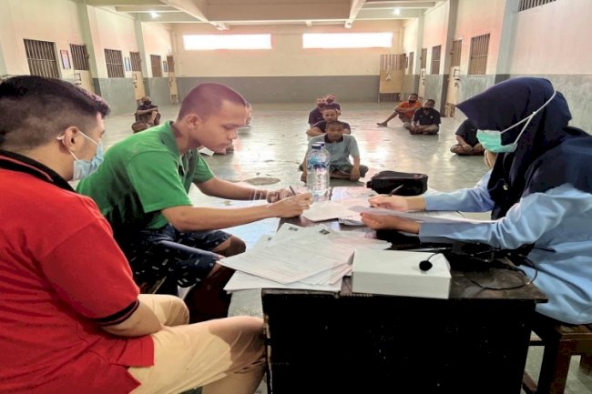 Cegah Penularan Penyakit, WBP Baru LPN Pamekasan Jalani Skrining Kesehatan