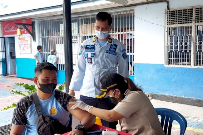 Lapas Palangka Raya Gandeng KKP Palangka Raya Gelar Vaksinasi Booster