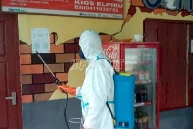 Tekan Penyebaran Omicron, Lapas Piru Semprotkan Disinfektan
