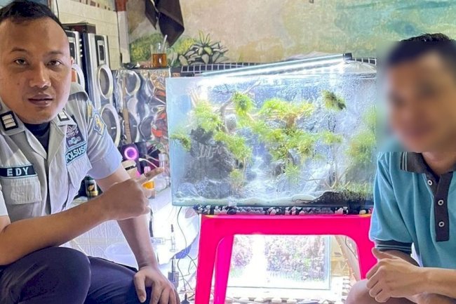 Kembangkan Potensi, WBP Lapas Palangka Raya Produksi Aquascape