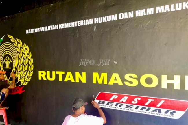 Rutan Masohi Fasilitasi WBP Kembangkan Seni Lukis Mural