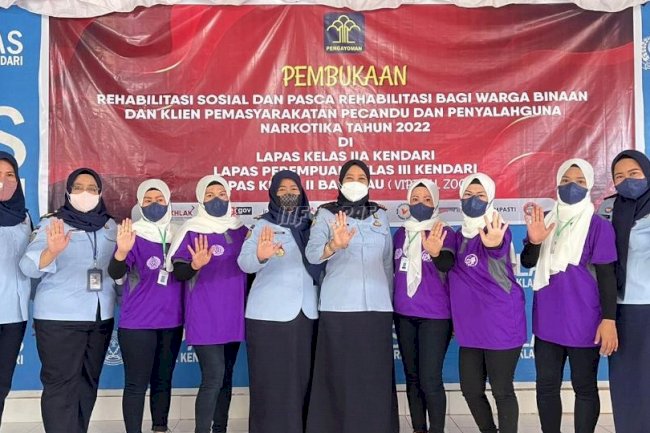 20 WBP LPP Kendari Ikuti Program Rehabilitasi Narkotika