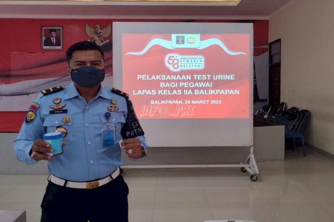 Tes Urine Petugas, Lapas Balikpapan Bersih dari Narkoba