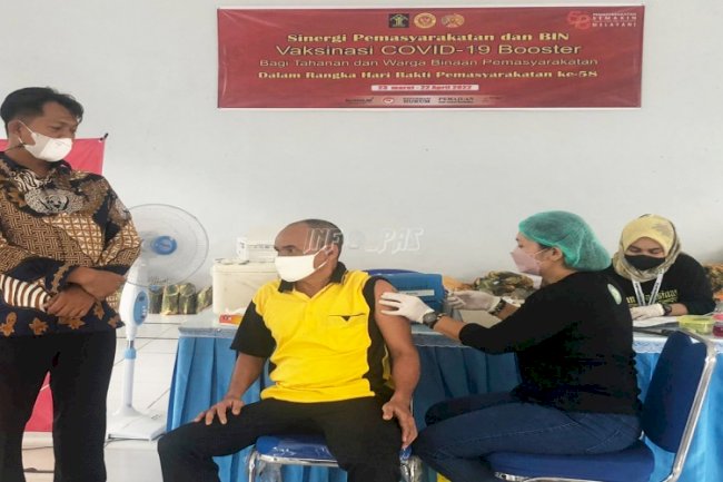 Cegah COVID-19, UPT Pemasyarakatan Dukung Vaksinasi Booster
