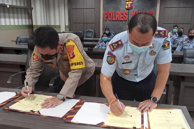 Lapas Tenggarong Sepakati Kerja Sama Pelayanan Narapidana & Pengamanan dengan Polres Kukar