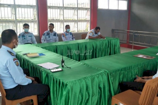 Pastikan Pelayanan Prima, Lapas Wonreli Monev Tusi Pengamanan
