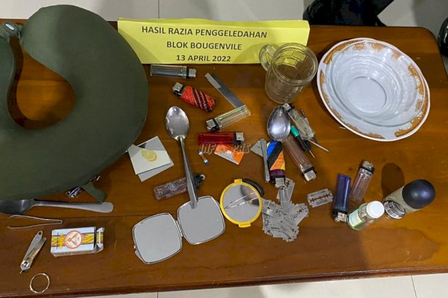 Geledah Kamar Hunian WBP, Rutan Ambon Zero Halinar