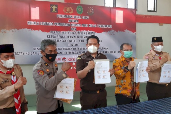 LPKA Martapura Sepakati PKS Zero Overstaying & SPPT-TI dengan Sejumlah APH