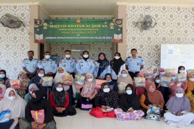 WBP Sukses Khatam Al-Qur’an, LPP Sigli Berikan Bingkisan