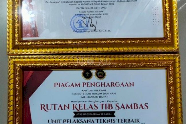 Rutan Sambas Raih 3 Predikat Terbaik Skala Nasional dan Wilayah Kalbar