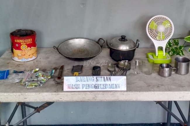 Pastikan Kamtib Terjaga, Satops Patnal Lapas Ambon Geledah Blok Hunian WBP