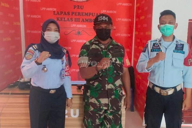 Pererat Kerja Sama, Lapas Perempuan Ambon Disambangi Babinsa Koramil Baguala