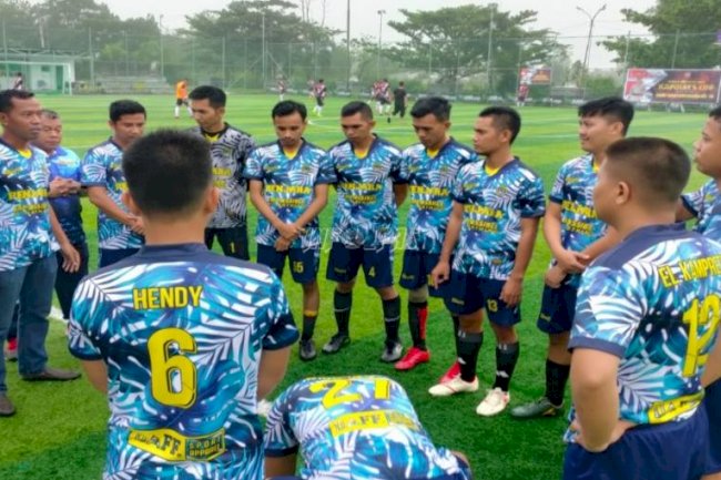 Skuad Mini Soccer Lapas Sampit Bertanding pada Kapolres Cup 2022