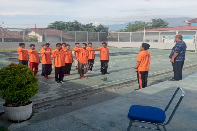Tingkatkan Kedisiplinan, Anak LPKA Palu Ikuti Latihan Kepramukaan