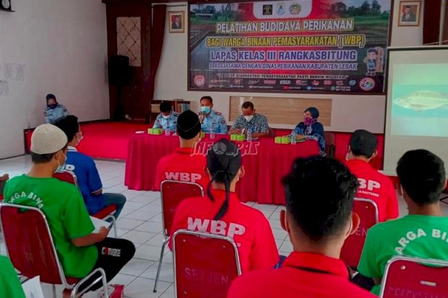 Ciptakan Peluang Kerja, WBP Lapas Rangkasbitung Ikuti Pelatihan Budidaya Perikanan