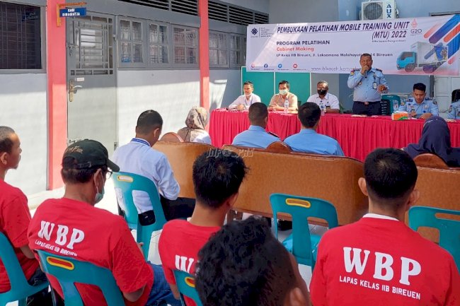WBP Lapas Bireun Dibekali Pelatihan MTU “Cabinet Making”
