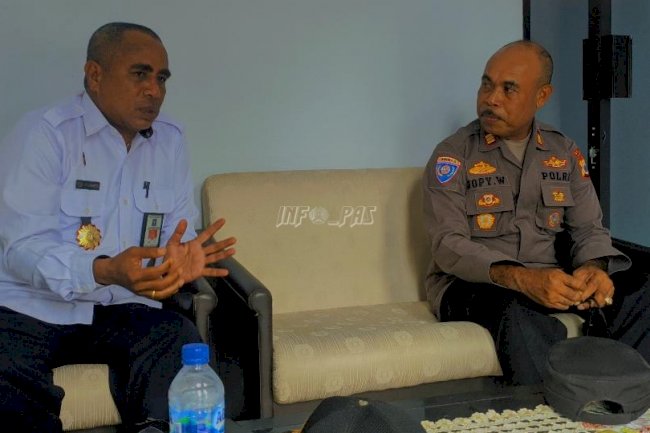 Jalin Silaturahmi, Kalapas Saparua Terima Kunjungan Kapolsek Saparua