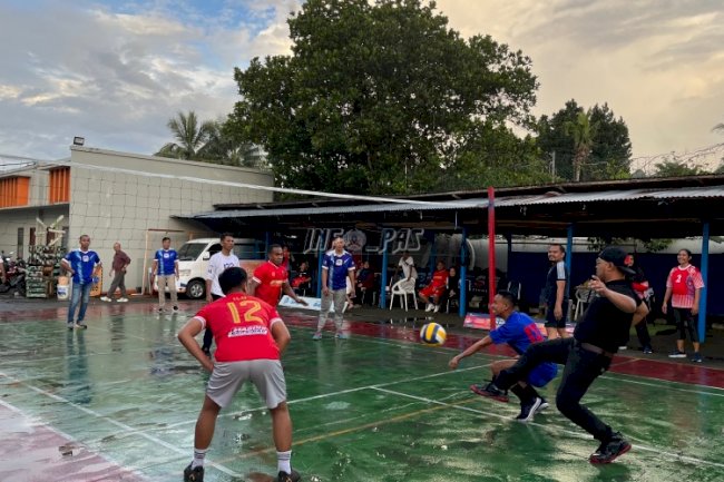 Tanding Voli Tingkatkan Koordinasi Rutan Masohi-BRI Kancab Masohi