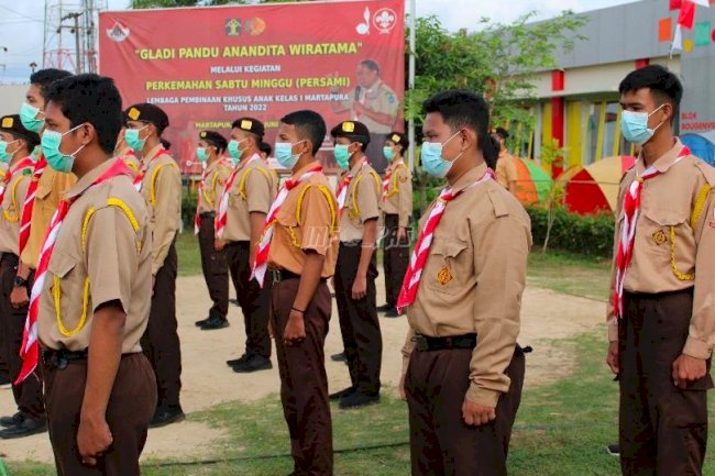 Pramuka Jadi Metode Pola Asuh Anak di LPKA Martapura