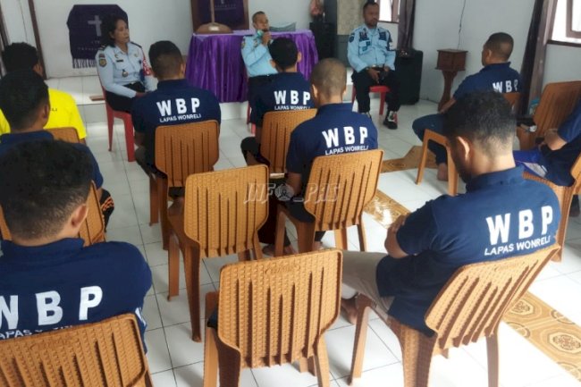 WBP Lapas Wonreli Ikuti Sosialisasi Penyesuaian Jangka Waktu Pelaksanaan Asimilasi di Rumah