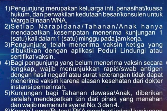Kunjungan Tatap Muka Kembali Dibuka, WBP Lepas Rindu dengan Keluarga