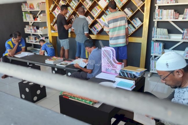 Perpustakaan Manusela Brain Makin Digemari WBP Rutan Masohi 