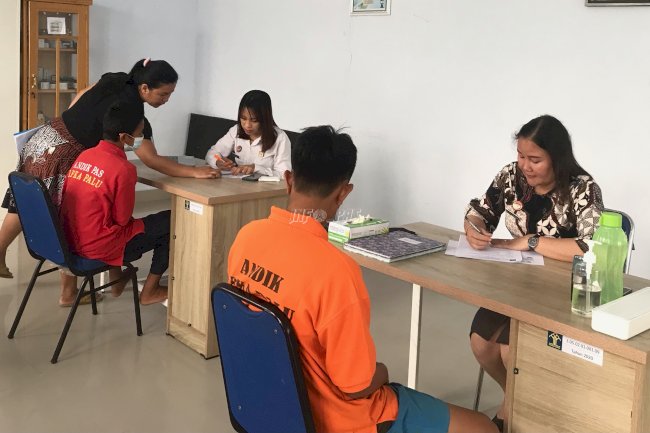 Pastikan Anak Sehat, LPKA Palu Lakukan Skrining Kesehatan