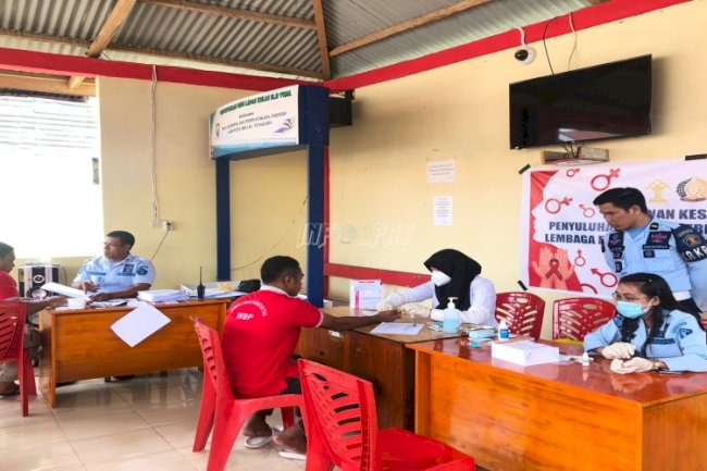 Gandeng Dinkes Tual, Lapas Tual Gelar Penyuluhan & Pemeriksaan HIV-TBC