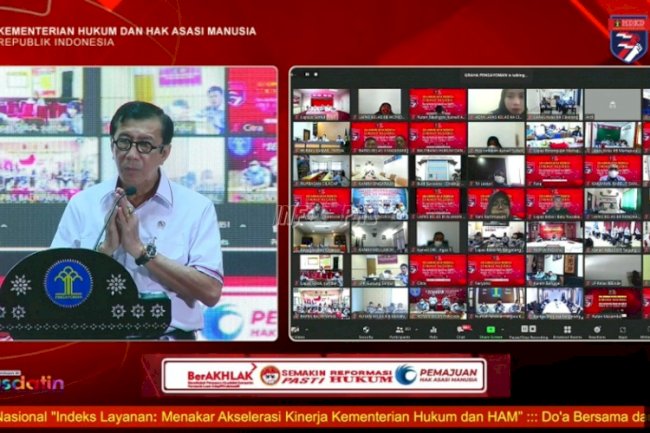 Sambut HDKD 2022, Jajaran Pemasyarakatan Ikuti Semnas Balitbang Kumham