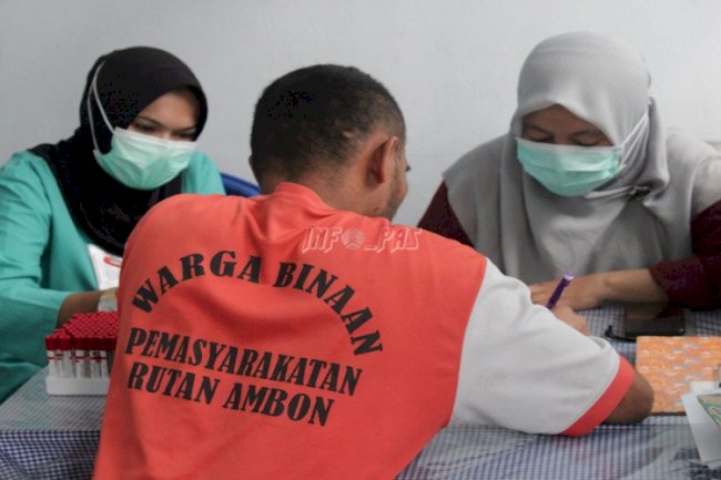 WBP Rutan Ambon Ikuti Penyuluhan dan Pemeriksaan HIV
