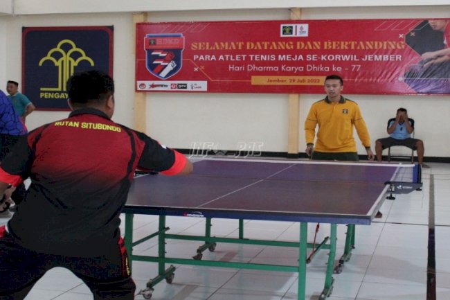 Lapas Jember Tuan Rumah Turnamen Tenis Meja se-Korwil Jember