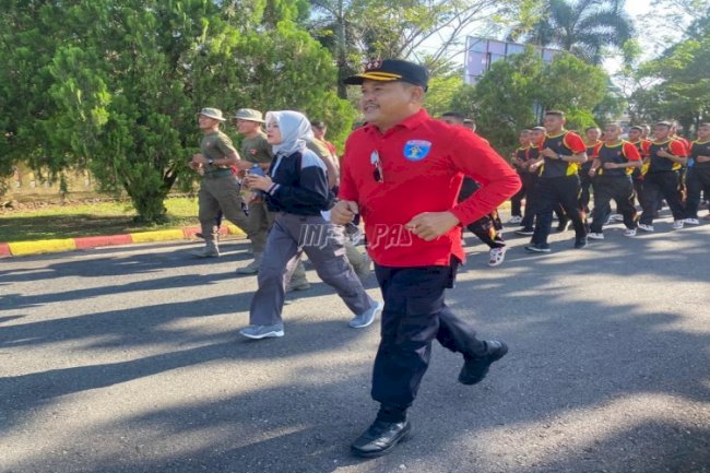 LPN Karang Intan-Brimob Polda Kalsel Bersinergi Melalui Olahraga Bersama