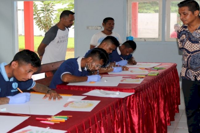 WBP Lapas Saumlaki Antusias Ikuti Lomba Menggambar dan Mewarnai