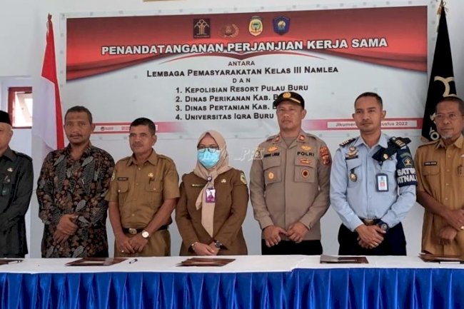 Serentak, Lapas Namlea Teken PKS dengan 4 Instansi