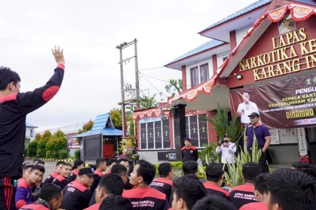 Petugas Lapas Narkotika Karang Intan Ikuti Dinamika Kelompok Bersama Kakanwil
