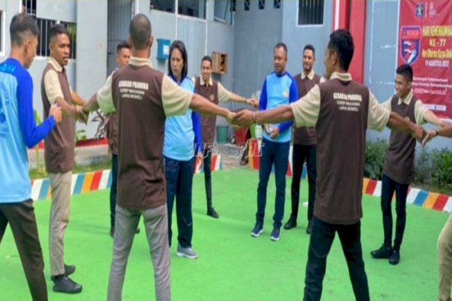 WBP Lapas Wonreli Antusias Ikuti Pembinaan Kepramukaan