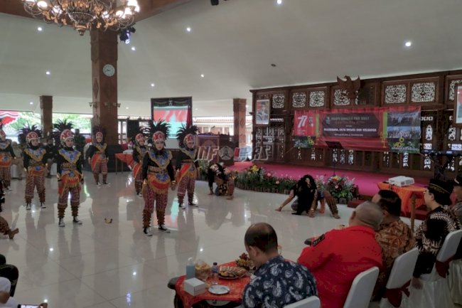 Tari Sekar Barong WBP Lapas Magelang Meriahkan Pendopo Pengabdian