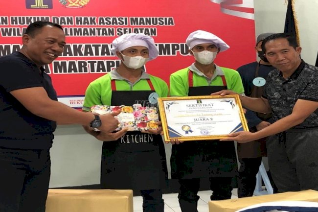 Tamping Dapur Lapas Narkotika Karang Intan Juara II Lomba Masak ‘Makanan 4 Sehat’