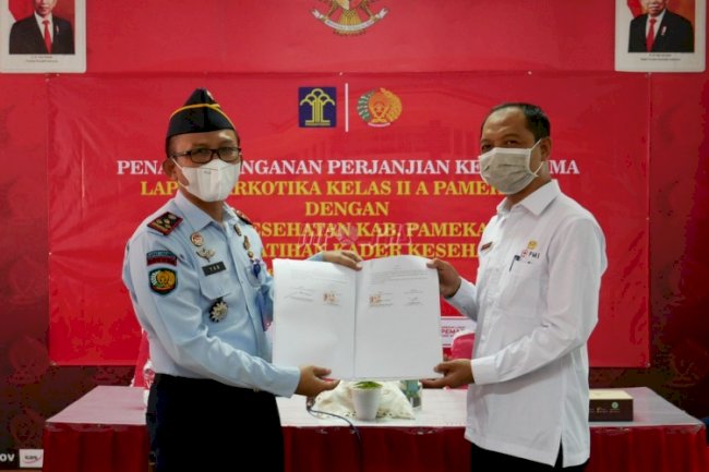 Lapas Narkotika Pamekasan-Dinkes Kab. Pamekasan Sepakati PKS Bidang Kesehatan WBP