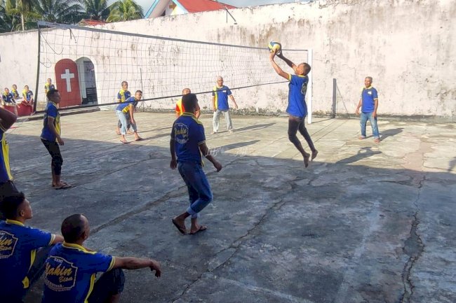 WBP Rutan Masohi Peringati Hari Olahraga Nasional dengan Pertandingan Persahabatan