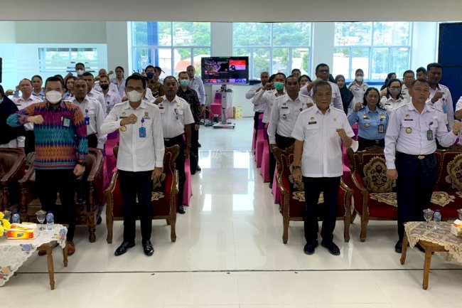 UPT Pemasyarakatan Maluku Ikuti Supervisi dan Pembinaan Disiplin Pegawai